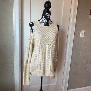 Lauren Conrad Cold Shoulder Sweater Top Sz XL